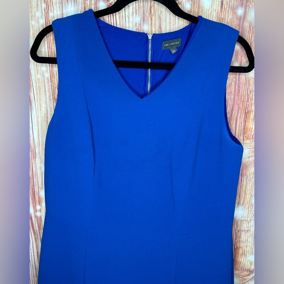 The Limited Sheath Dress Size 12 Royal Blue Princess Seams Sleeveless - Picture 3 of 6